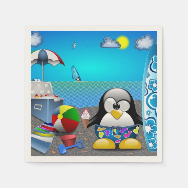SUMMER FUN AT THE BEACH NAPKIN (Front)