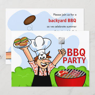Summer Fun BBQ Party Invitation