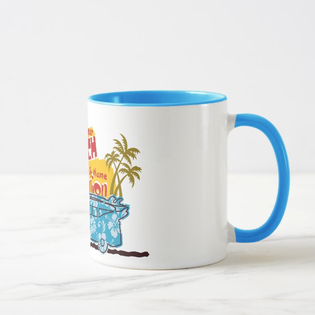 Summer Fun Beach Family Reunion Customisable Mug (Right)