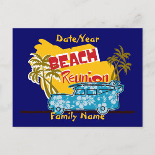 Summer Fun Beach  Family Reunion Postcard