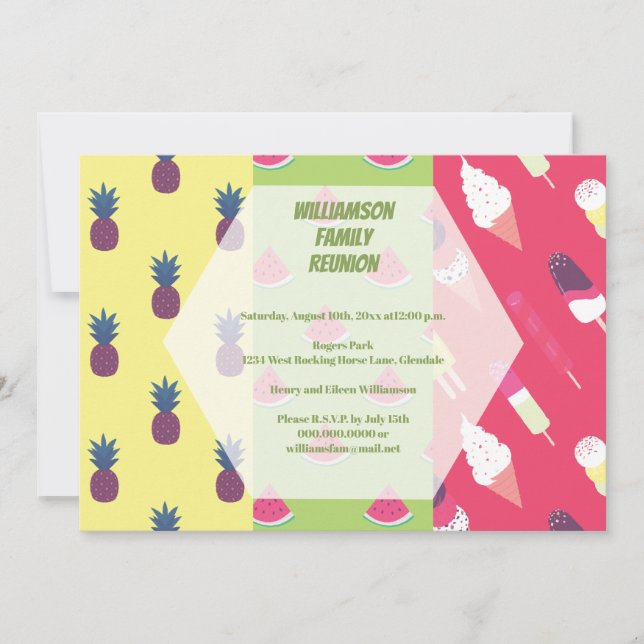 Summer Fun Family Reunion Invitation (Front)