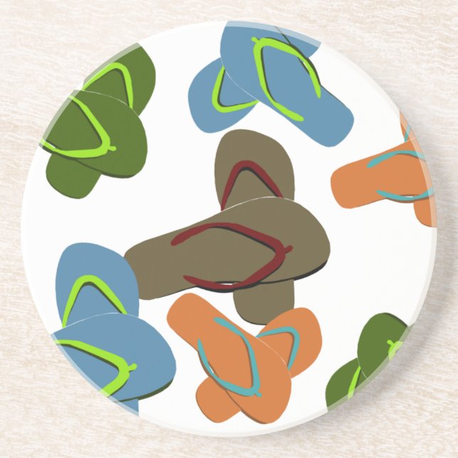 Summer Fun Flip Flops Coaster (Front)