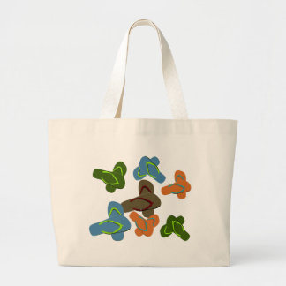 Summer Fun Flip Flops Large Tote Bag