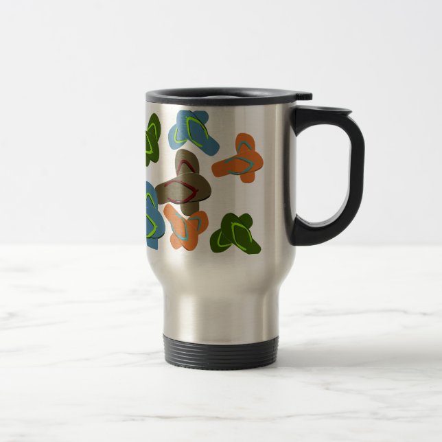 Summer Fun Flip Flops Travel Mug (Right)