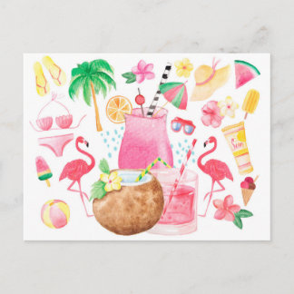 Summer Fun Greetings from the Beach Postcard