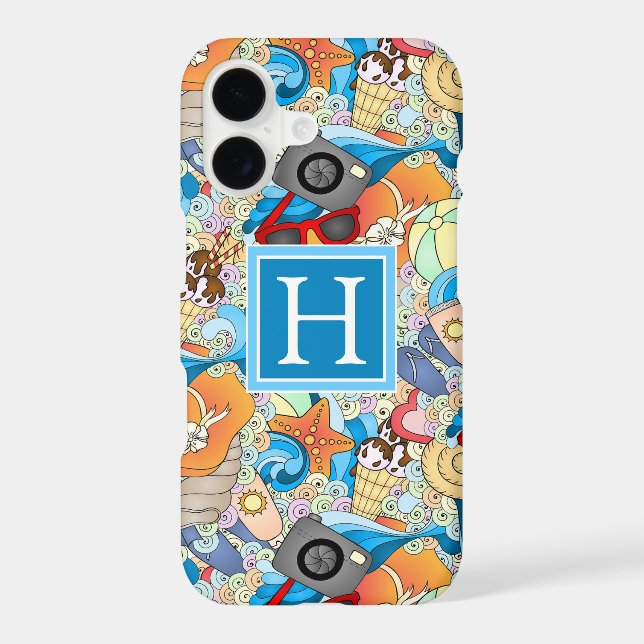 Summer Fun Pattern | Add Your Initial (Back)