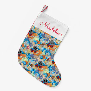 Summer Fun Pattern   Add Your Name Small Christmas Stocking