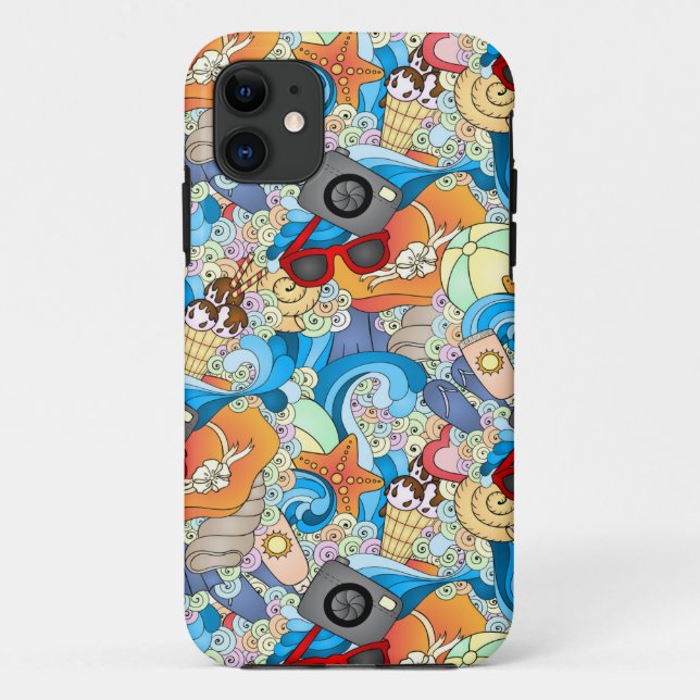 Summer Fun Pattern Case-Mate iPhone Case (Back)