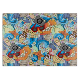 Summer Fun Pattern Cutting Board