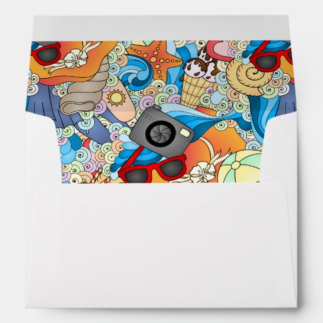 Summer Fun Pattern Envelope (Back (Bottom))