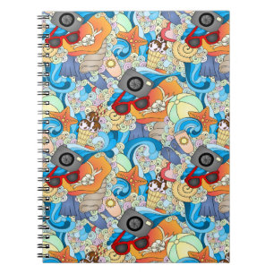 Summer Fun Pattern Spiral Notebook