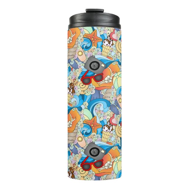 Summer Fun Pattern Thermal Tumbler (Front)