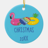 Summer Fun Pool Float Themed Christmas