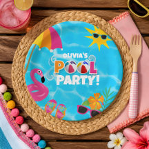 Summer Fun Pool Party Custom Name