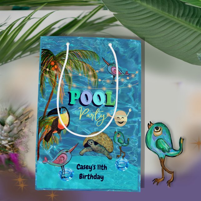 Summer Fun Pool Party Tropical Medium Gift Bag (Summer Fun Pool Party Tropical Medium Gift Bag)