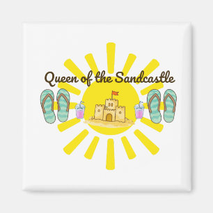 Summer Fun Queen of the Sandcastle Magnet