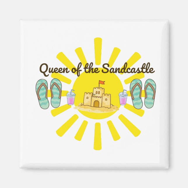 Summer Fun Queen of the Sandcastle Magnet (Front)