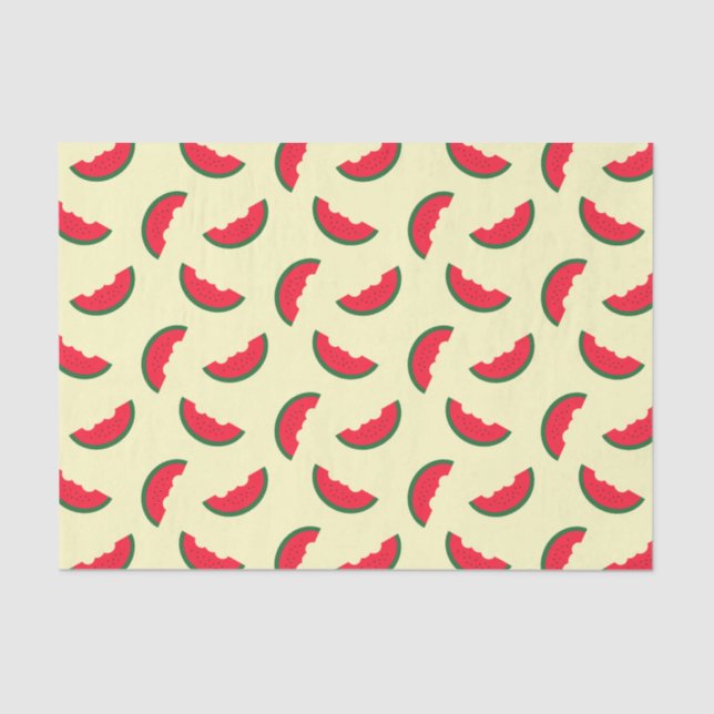 Summer Fun Red Watermelon Pattern Tissue Paper (Front)