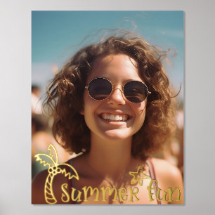 Summer Fun Typography family photo Foil Prints