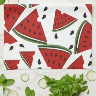 Summer Fun Watermelon Juicy AND Fruity Modern Tea Towel