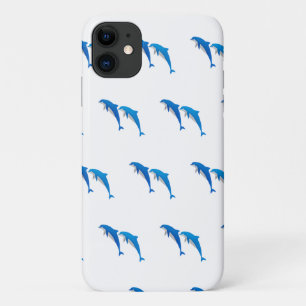 SUMMER, FUNNY GRAY AND BLUE DOLPHINS Case-Mate iPhone CASE