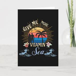 Summer Funny Retro Design Vacations Beach Card