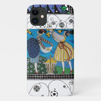 SUMMER GARDEN AND SWIRLS /FASHION COSTUME DESIGNER iPhone 11 CASE