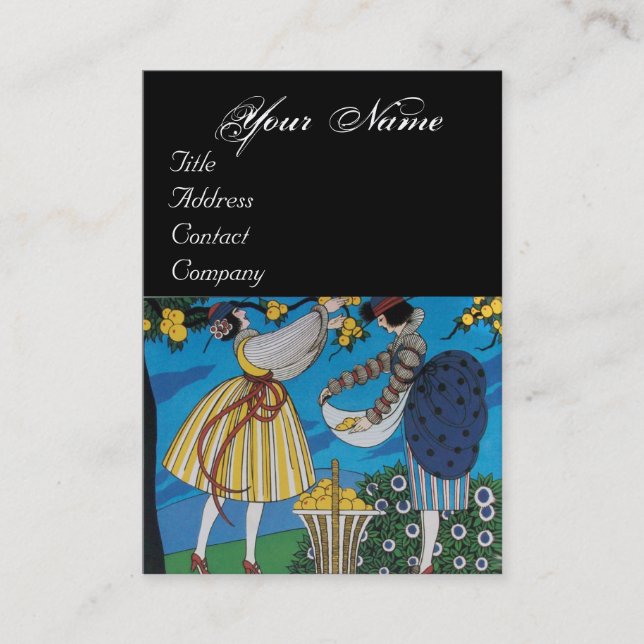 SUMMER GARDEN / BEAUTY FASHION  COSTUME DESIGNER BUSINESS CARD (Front)