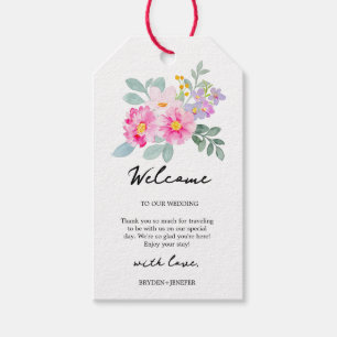 Summer Garden Floral Wedding Gift Tags