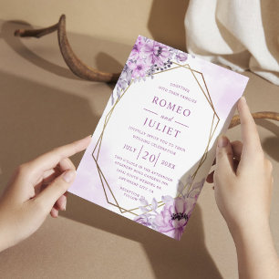 Summer Garden Floral Wedding Invitation