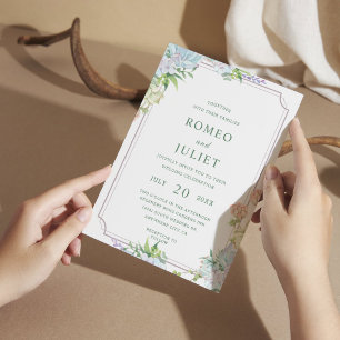 Summer Garden Floral Wedding Invitation