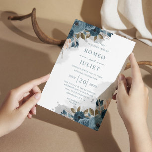 Summer Garden Floral Wedding Invitation