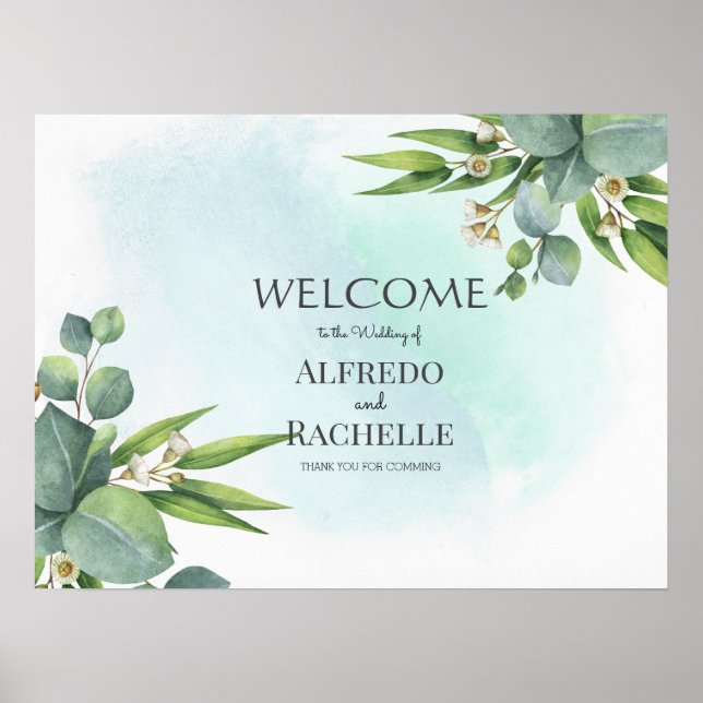 Summer Garden Floral Wedding Poster (Front)