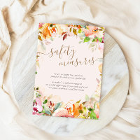 Summer Garden Floral Wedding Safety Measures