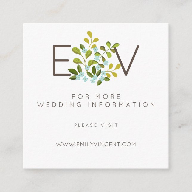 Summer Garden Floral Wedding Suite Website Insert (Front)