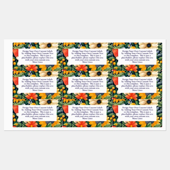 Summer Garden Flowers Strawberries Custom (Sheet)