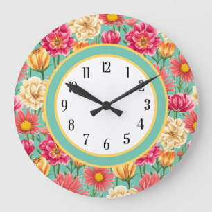 Summer Garden Large Clock