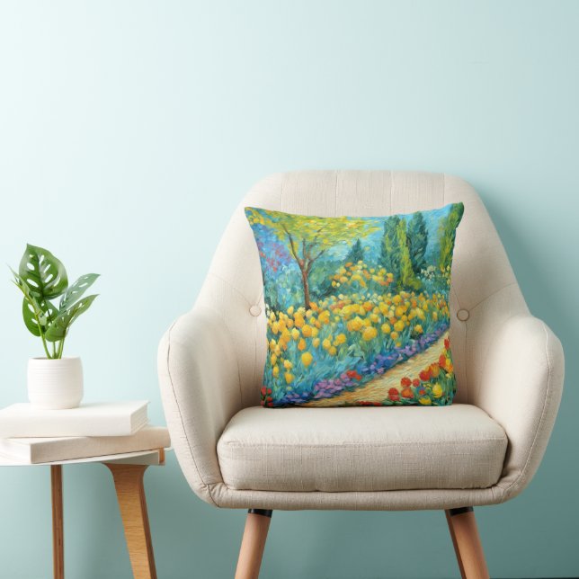 Summer Garden Painting Cushion (Chair)