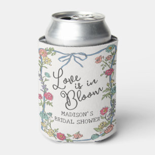 Summer Garden Party Bright Floral Bridal Shower Can Cooler