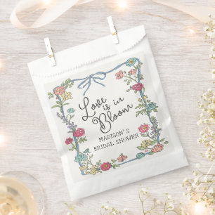 Summer Garden Party Bright Floral Bridal Shower Favour Bags