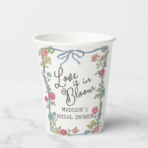Summer Garden Party Bright Floral Bridal Shower Paper Cups