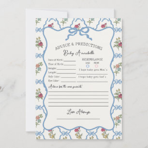 Summer Garden Party Floral Shower Advice for Baby Invitation