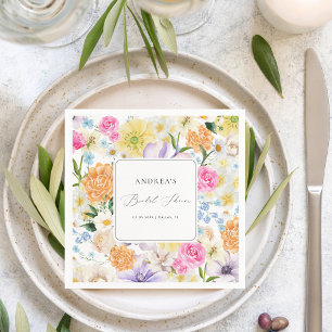 Summer Garden Party Spring Floral Bridal Shower Napkin
