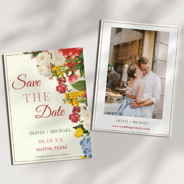 Summer Garden Roses Save the Date (Summer Garden Roses Save the Date)