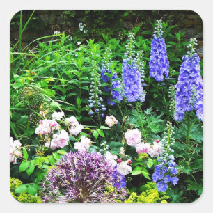 Summer Garden Square Sticker