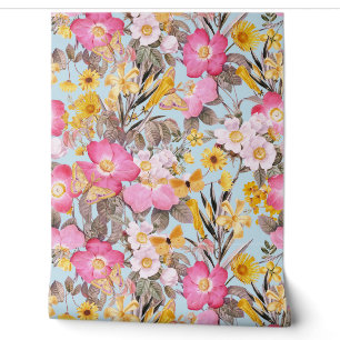 Summer Garden - Vintage Redouté Cottage Roses 2 Wa Wallpaper