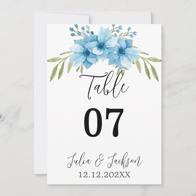 Summer Garden Watercolor Floral Wedding (Front)