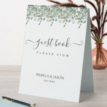Summer Garden Watercolor Floral Wedding guestbook