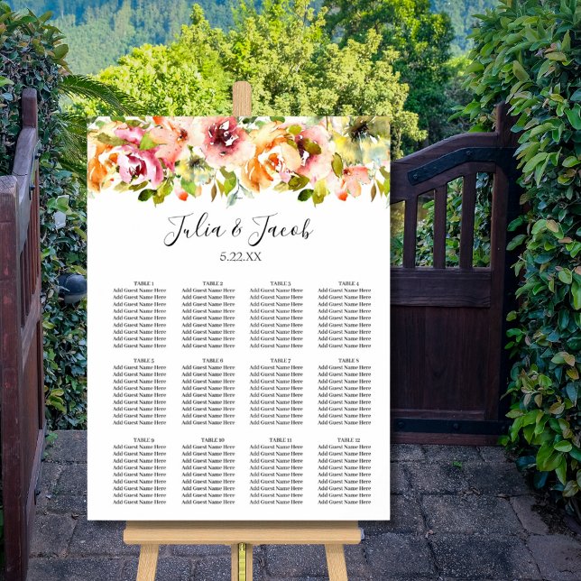 Summer Garden Watercolor Floral Wedding Poster (
Summer Garden Watercolor Floral Wedding)