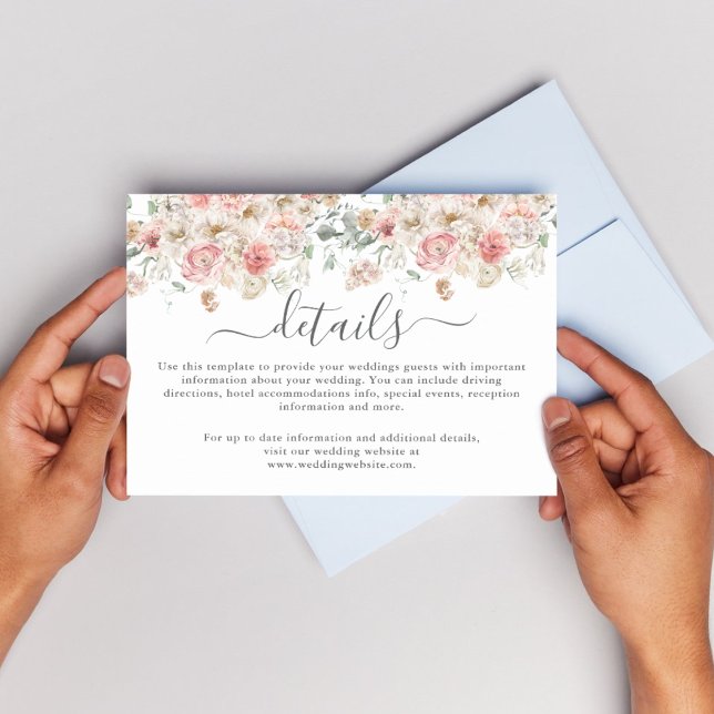Summer Garden Watercolour Floral Wedding Enclosure Card (Summer Garden Watercolour Floral Wedding Enclosure Card
)
